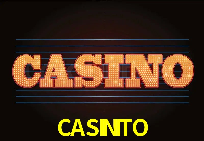 Escena dinámica inspirada en casino con iluminación CASINITO, cartas, fichas e íconos de juegos digitales en un espacio moderno de juegos.
